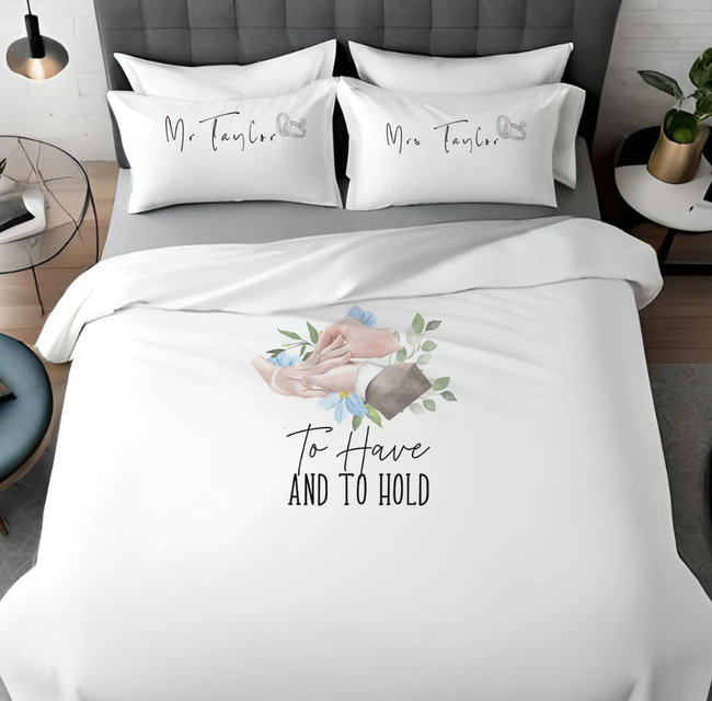Personalisierbare Bettwäsche „Just Married“