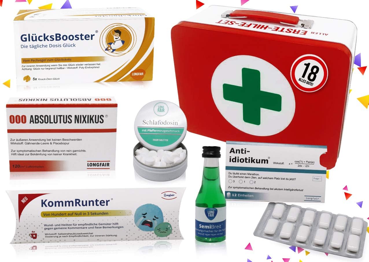 Geschenk-Box „Volljährig“ – Erste-Hilfe-Set zum 18. Geburtstag