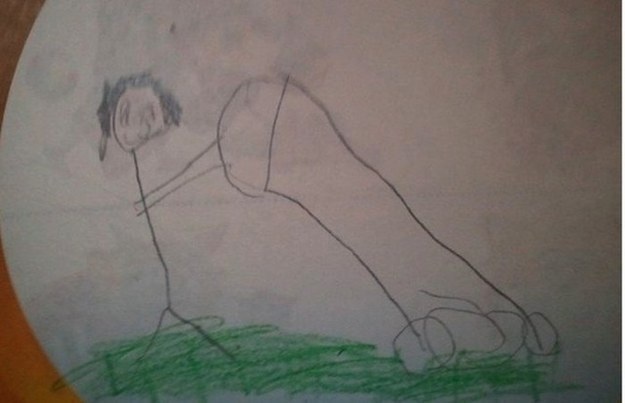 Lustige Kinderzeichnung - Nur ein Pilz