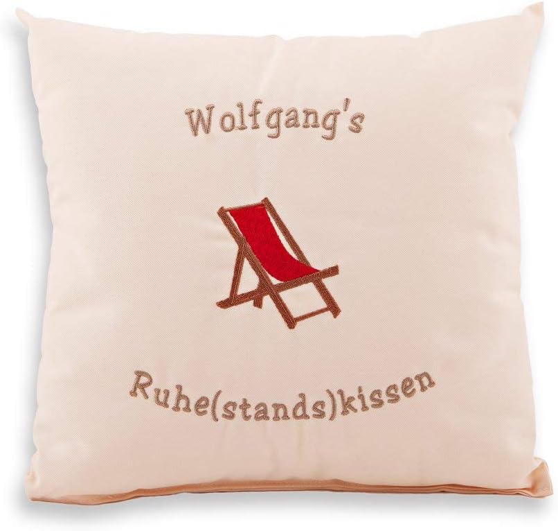 Personalisiertes Ruhe(stands)kissen mit Bestickung