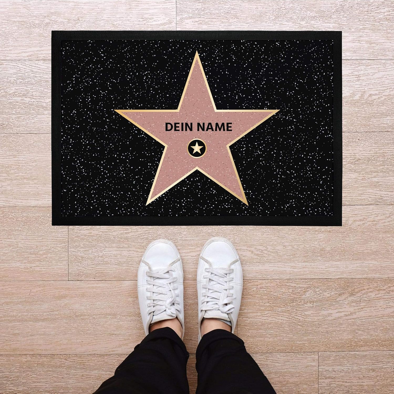 Personalisierte Fußmatte „Walk of Fame“ mit eigenem Namen
