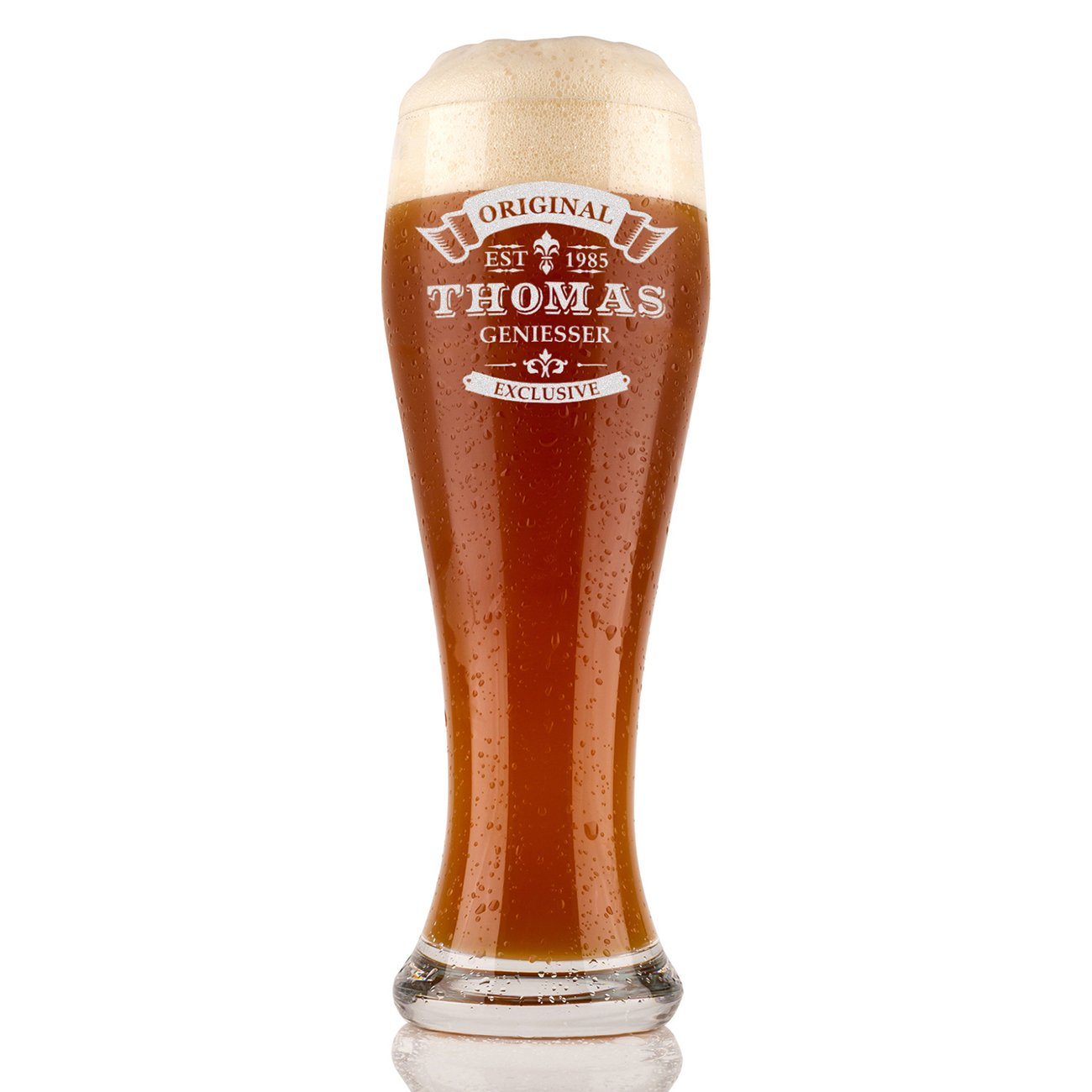 Ihr Weizenbier-Glas mit Gravur