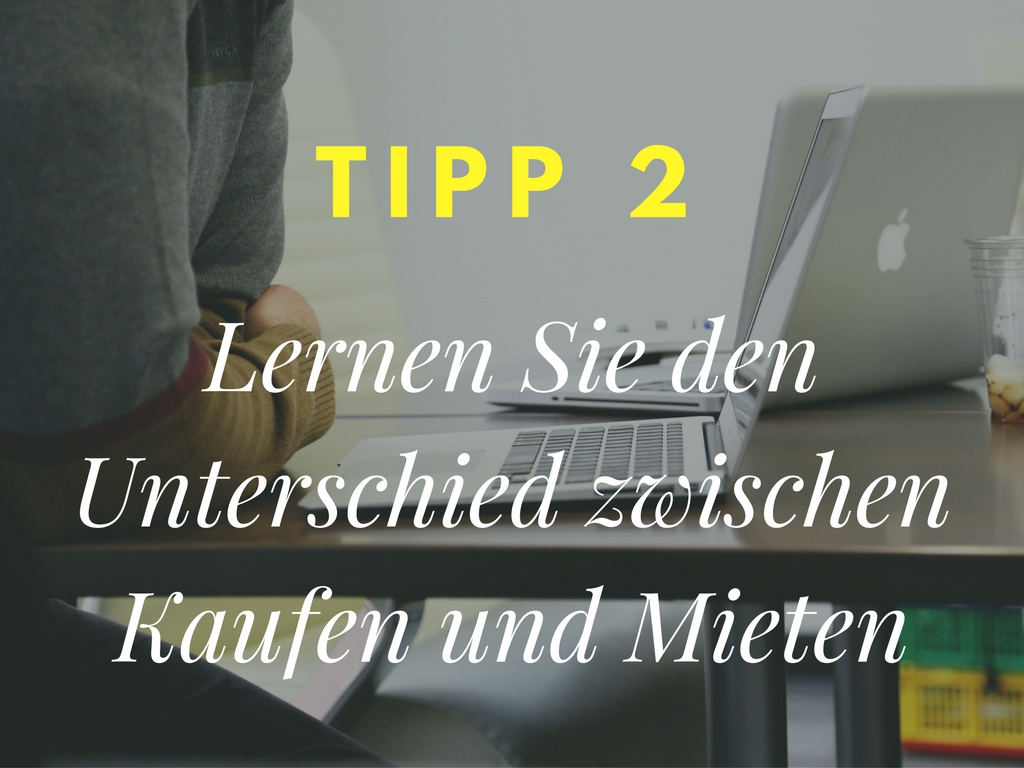 Tipp 2 zur Verbesserung Ihrer persönlichen Finanzen