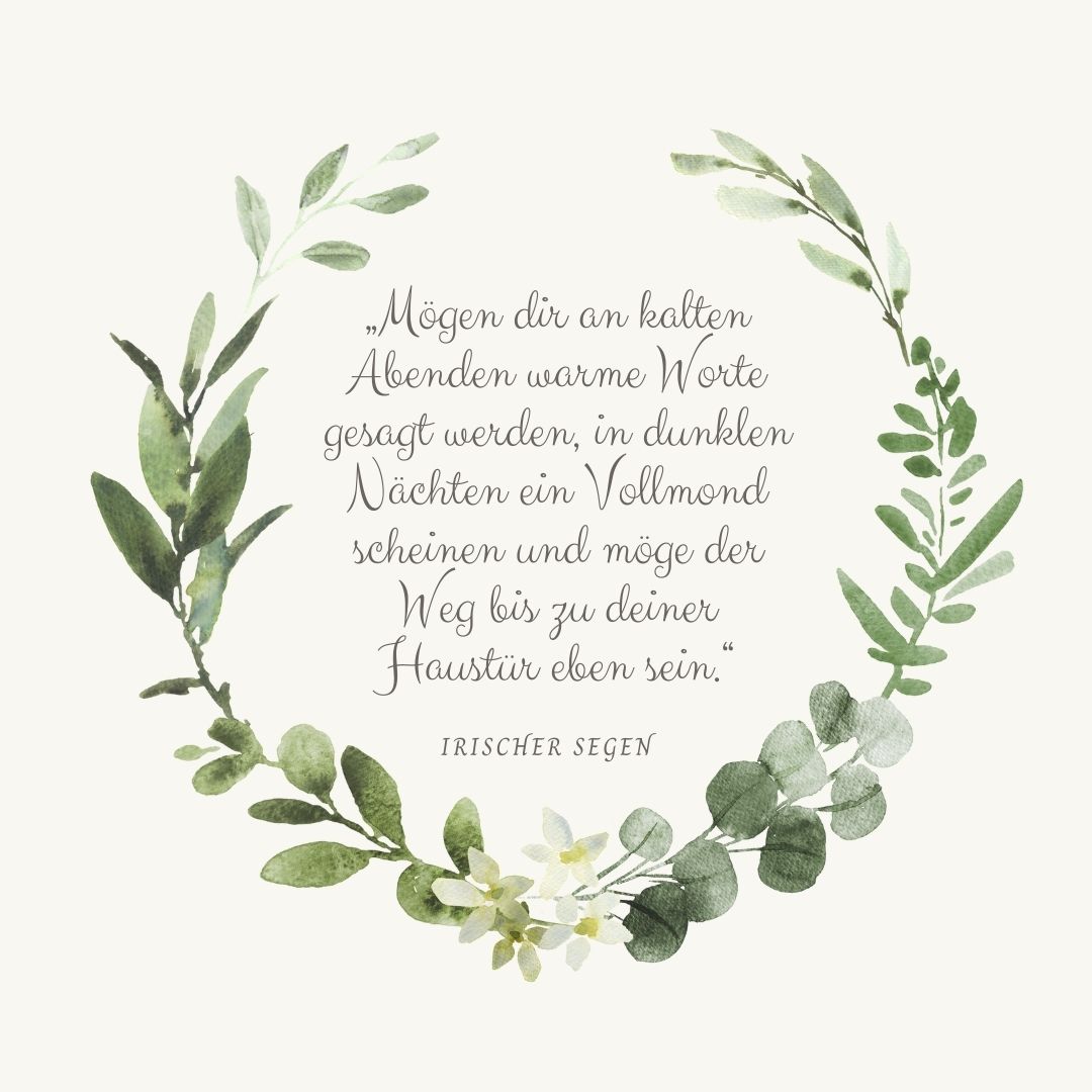Schöner Segensspruch aus Irland - Irische Segenswünsche